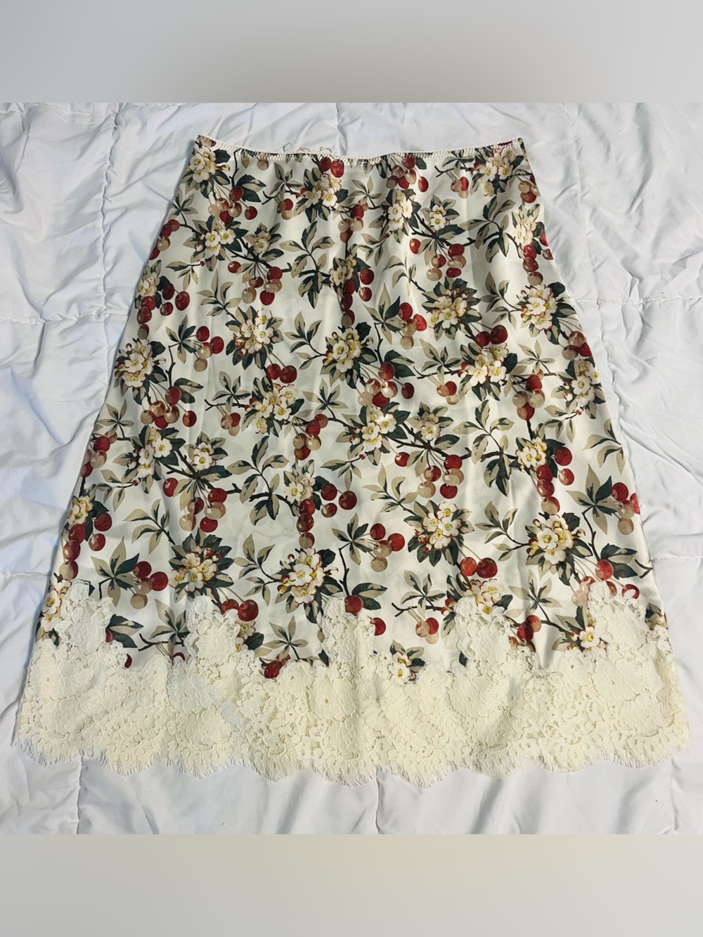 Dôen NWT Floral Lace Silk Skirt Medium